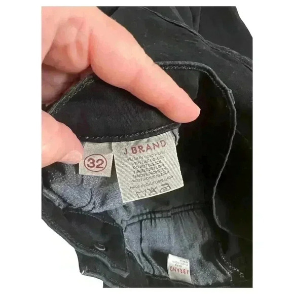 J Brand Maria Men's Black Jeans Size 32 Distressed Cutout Denim - Picture 8 of 8